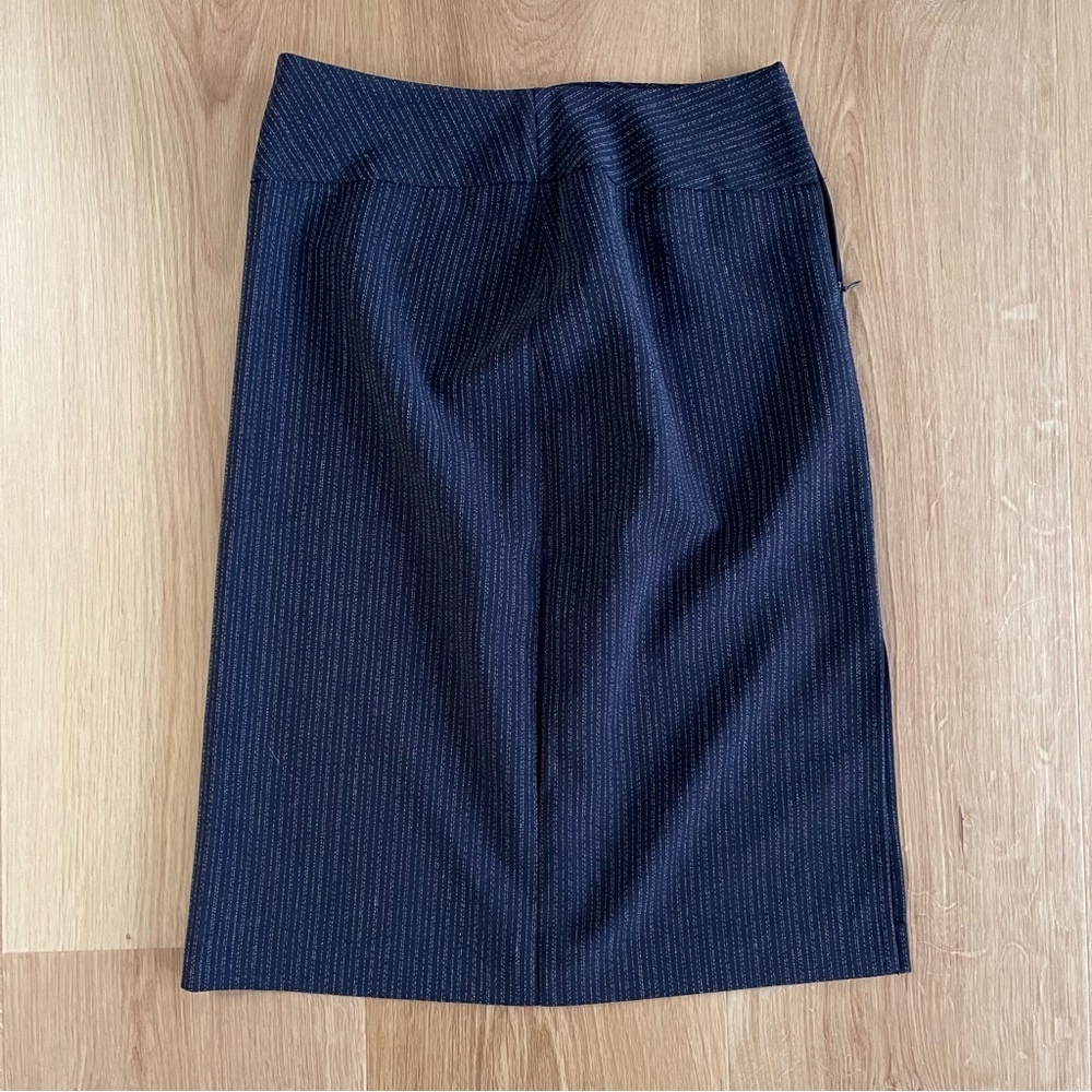 Elegant Black Pinstripe Skirt